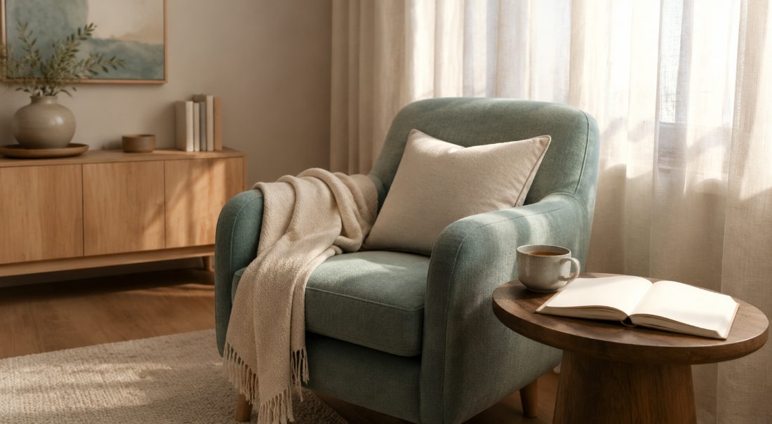 A calm reading nook